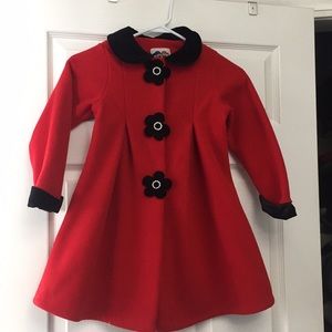 Girls 6x coat with matching hat